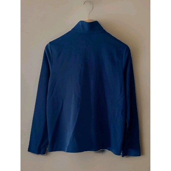 Lands' End Navy Track Jacket Sz 8-10 M Zip-Up Activewear Workout Performance - Picture 3 of 10